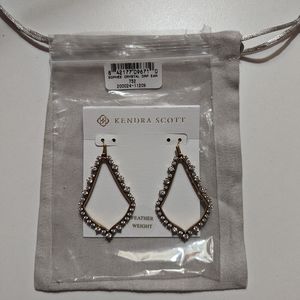 Kendra Scott Sophee Crystal Drop Earrings Vintage Gold
